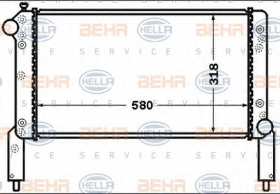 BEHR HELLA SERVICE 8MK376767671 Радіатор, охолодження двигуна