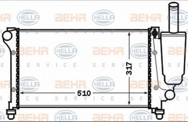 BEHR HELLA SERVICE 8MK376767741 Радіатор, охолодження двигуна