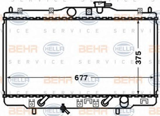 BEHR HELLA SERVICE 8MK376768251 Радіатор, охолодження двигуна