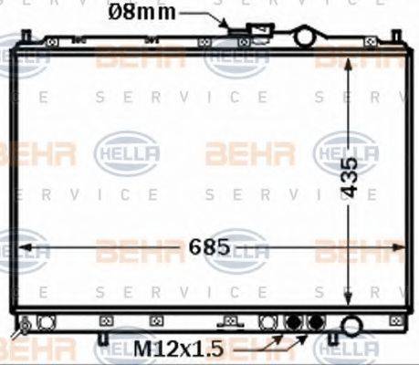 BEHR HELLA SERVICE 8MK376769221 Радіатор, охолодження двигуна