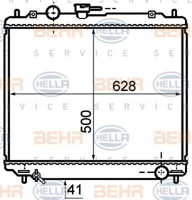 BEHR HELLA SERVICE 8MK376770151 Радіатор, охолодження двигуна