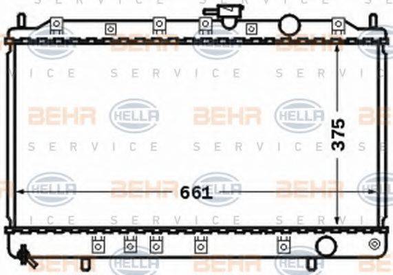 BEHR HELLA SERVICE 8MK376770211 Радіатор, охолодження двигуна