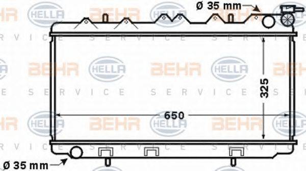 BEHR HELLA SERVICE 8MK376770461 Радіатор, охолодження двигуна