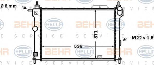 BEHR HELLA SERVICE 8MK376771061 Радіатор, охолодження двигуна