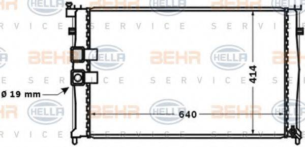 BEHR HELLA SERVICE 8MK376771431 Радіатор, охолодження двигуна