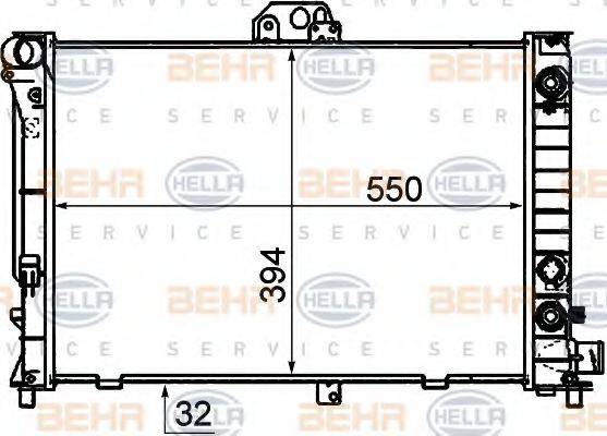 BEHR HELLA SERVICE 8MK376772361 Радіатор, охолодження двигуна