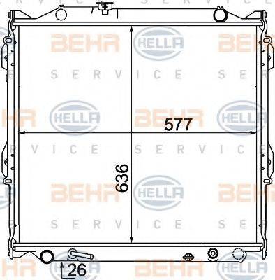 BEHR HELLA SERVICE 8MK376773651 Радіатор, охолодження двигуна