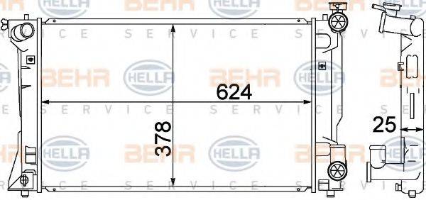 BEHR HELLA SERVICE 8MK376773691 Радіатор, охолодження двигуна