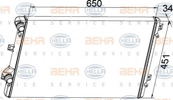 BEHR HELLA SERVICE 8MK376774034 Радіатор, охолодження двигуна