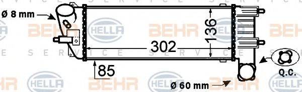 BEHR HELLA SERVICE 8ML376776231 Інтеркулер