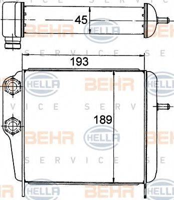 BEHR HELLA SERVICE 8MO376778161 масляний радіатор, моторне масло