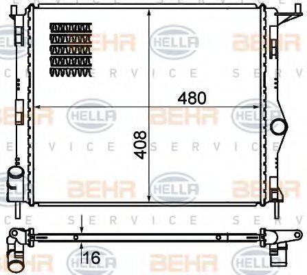 BEHR HELLA SERVICE 8MK376787351 Радіатор, охолодження двигуна