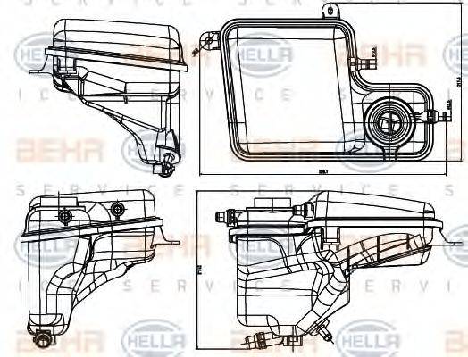 BEHR HELLA SERVICE 8MA376789711 Компенсаційний бак, охолоджуюча рідина