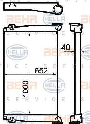 BEHR HELLA SERVICE 8ML376792001 Інтеркулер