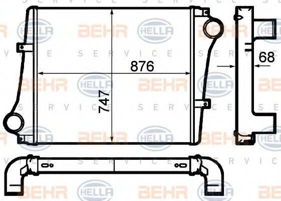 BEHR HELLA SERVICE 8ML376792041 Інтеркулер