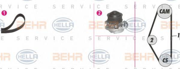 BEHR HELLA SERVICE 8MP376800831 Водяний насос + комплект зубчастого ременя