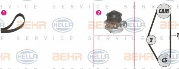 BEHR HELLA SERVICE 8MP376802811 Водяний насос + комплект зубчастого ременя