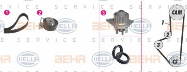 BEHR HELLA SERVICE 8MP376803891 Водяний насос + комплект зубчастого ременя