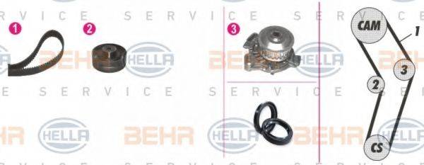 BEHR HELLA SERVICE 8MP376807841 Водяний насос + комплект зубчастого ременя