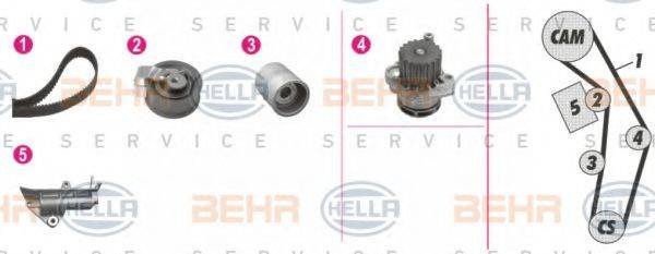 BEHR HELLA SERVICE 8MP376810861 Водяний насос + комплект зубчастого ременя