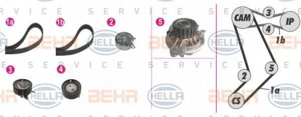 BEHR HELLA SERVICE 8MP376812801 Водяний насос + комплект зубчастого ременя