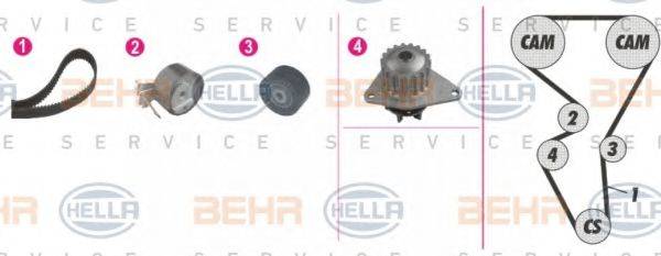 BEHR HELLA SERVICE 8MP376813831 Водяний насос + комплект зубчастого ременя