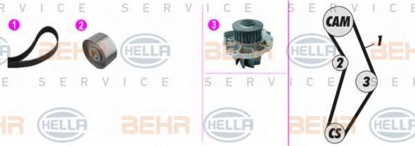 BEHR HELLA SERVICE 8MP376816891 Водяний насос + комплект зубчастого ременя