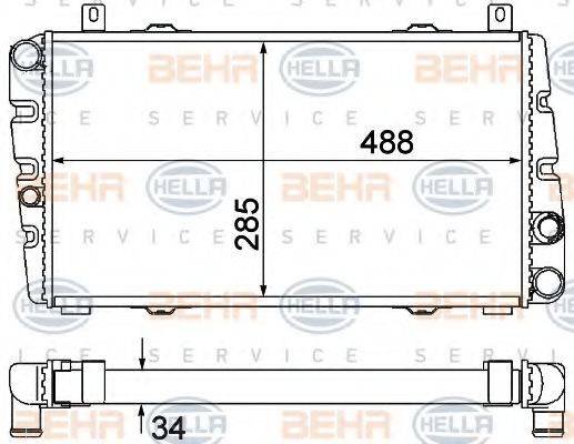 BEHR HELLA SERVICE 8MK376901041 Радіатор, охолодження двигуна