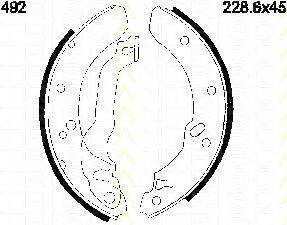 TRISCAN 810016492 Комплект гальмівних колодок