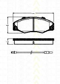 TRISCAN 811025023 Комплект гальмівних колодок, дискове гальмо