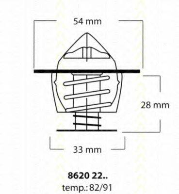 TRISCAN 86202291 Термостат, охолоджуюча рідина