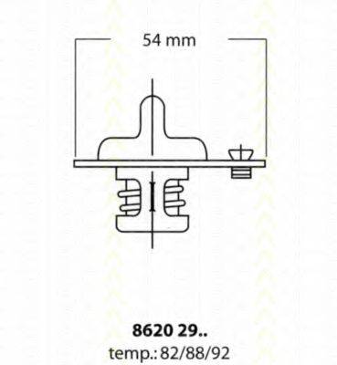 TRISCAN 86202992 Термостат, охолоджуюча рідина