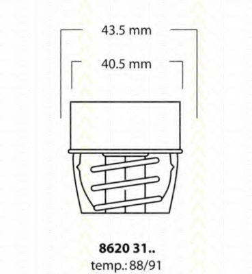 TRISCAN 86203188 Термостат, охолоджуюча рідина