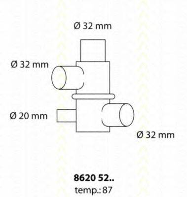 TRISCAN 86205287 Термостат, охолоджуюча рідина