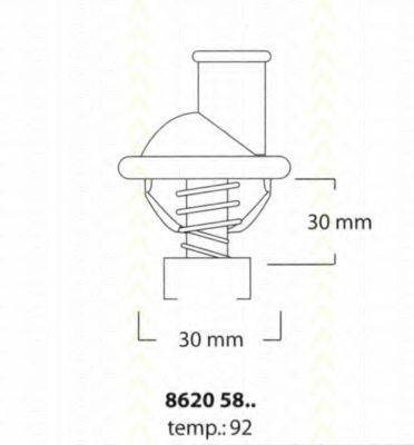 TRISCAN 86205892 Термостат, охолоджуюча рідина