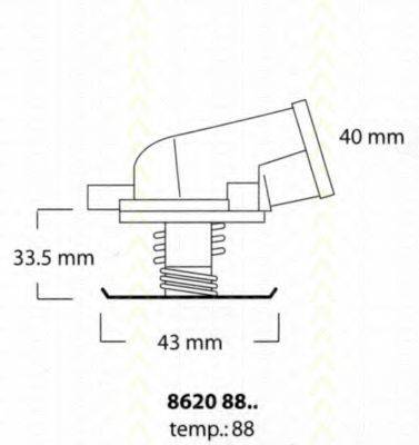 TRISCAN 86208888 Термостат, охолоджуюча рідина