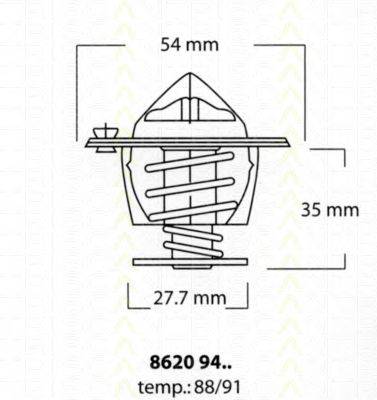 TRISCAN 86209488 Термостат, охолоджуюча рідина