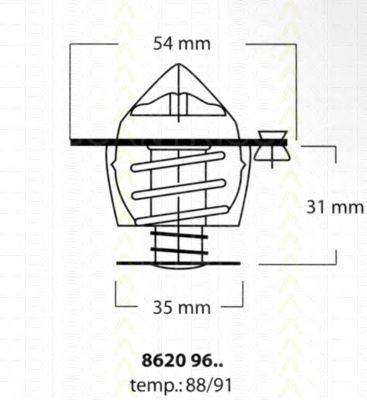 TRISCAN 86209688 Термостат, охолоджуюча рідина