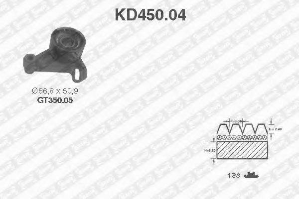 SNR KD45004 Комплект ременя ГРМ