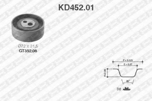 SNR KD45201 Комплект ременя ГРМ