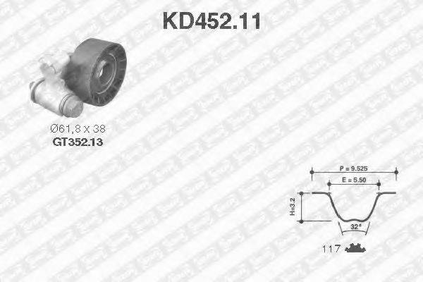 SNR KD45211 Комплект ременя ГРМ