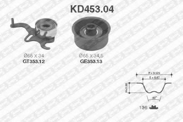 SNR KD45304 Комплект ременя ГРМ