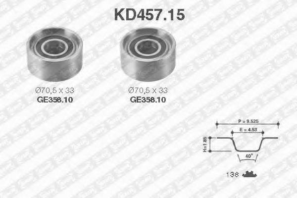 SNR KD45715 Комплект ременя ГРМ