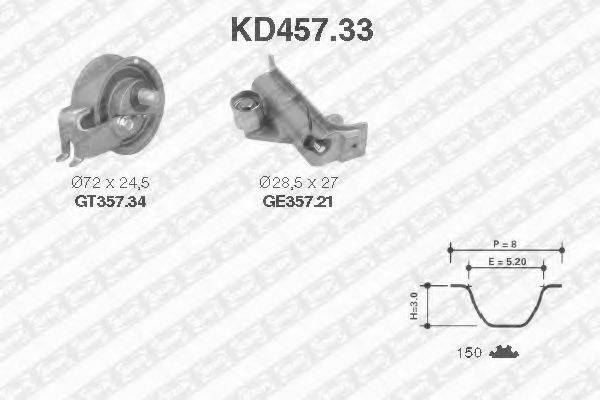 SNR KD45733 Комплект ременя ГРМ