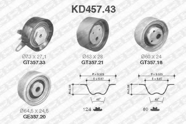 SNR KD45743 Комплект ременя ГРМ