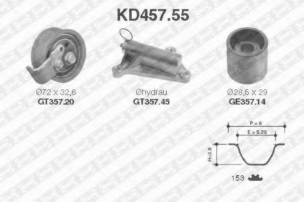 SNR KD45755 Комплект ременя ГРМ