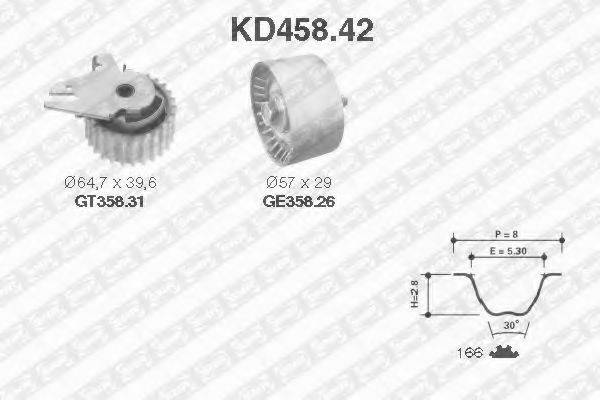 SNR KD45842 Комплект ременя ГРМ