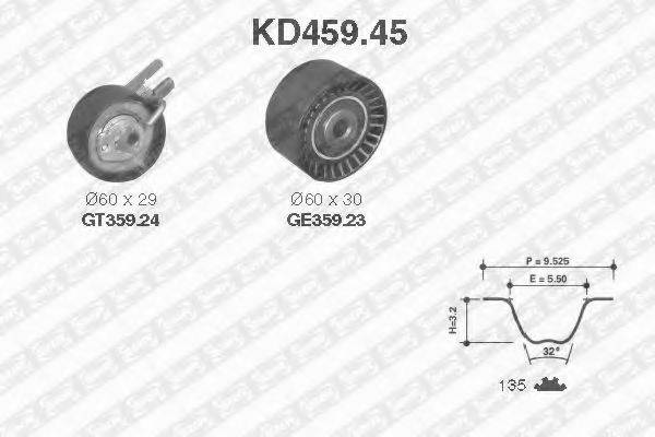 SNR KD45945 Комплект ременя ГРМ