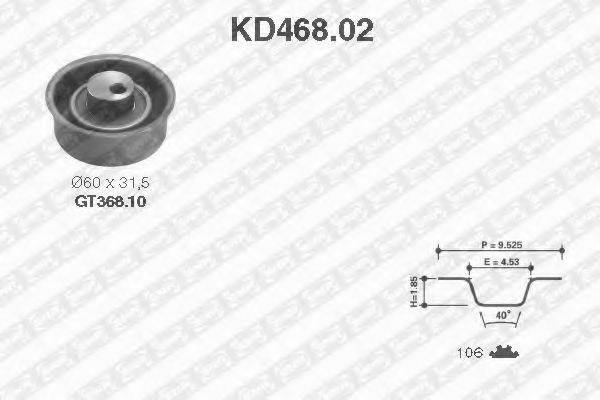 SNR KD46802 Комплект ременя ГРМ