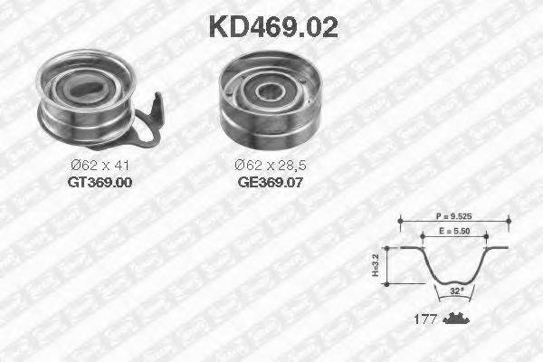 SNR KD46902 Комплект ременя ГРМ